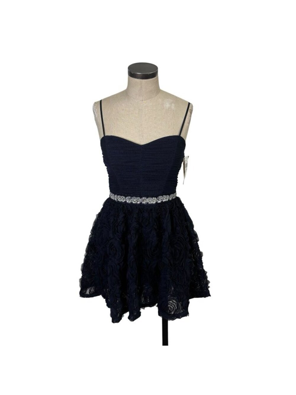 NEW Trixxi Formal Dress Juniors 7 Navy Blue